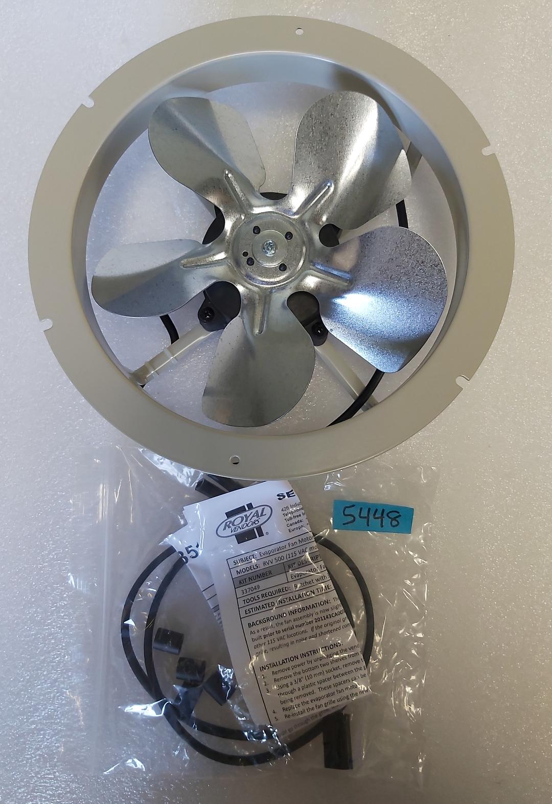 ROYAL VENDORS Royal RVV500 Glassfront Vendor Evaporator Motor D337049